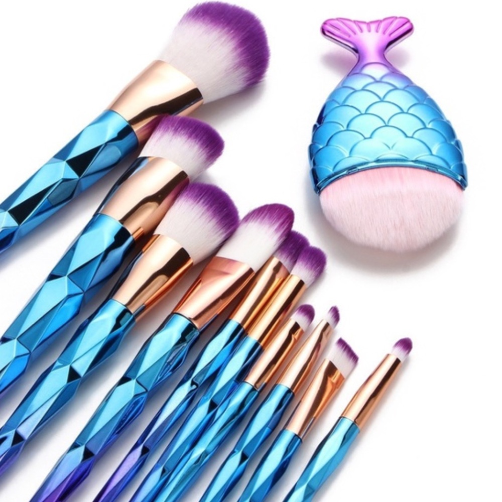 20-Pc Blue/Purple Prof. Make-Up Brush Set